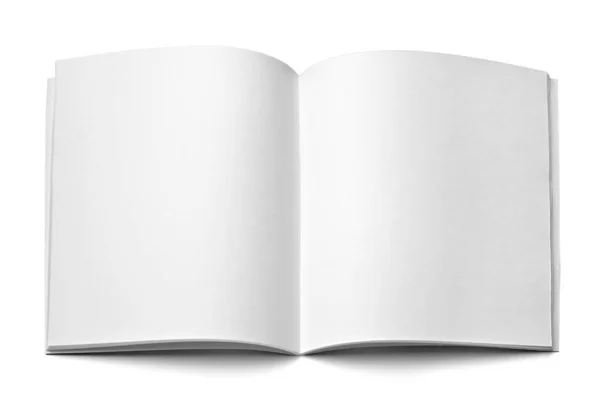 Close Blank White Book White Background Clipping Path — Stock Photo, Image