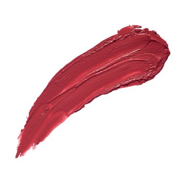 Beyaz arkaplanda ruj veya tırnak cilası darbelerini kapat