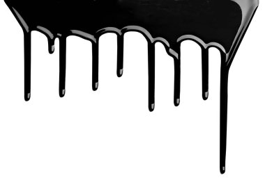 Beyaz arkaplandaki boya sızıntısını kapat