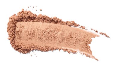 Beyaz arkaplanda yüz pudrasını kapat