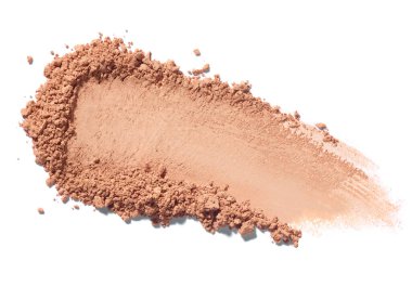 Beyaz arkaplanda yüz pudrasını kapat