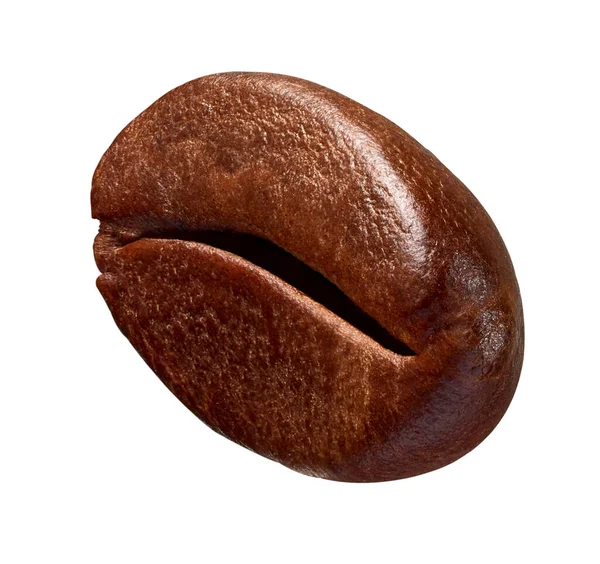 Närbild Kaffeböna Vit Bakgrund — Stockfoto