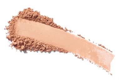 Beyaz arkaplanda yüz pudrasını kapat