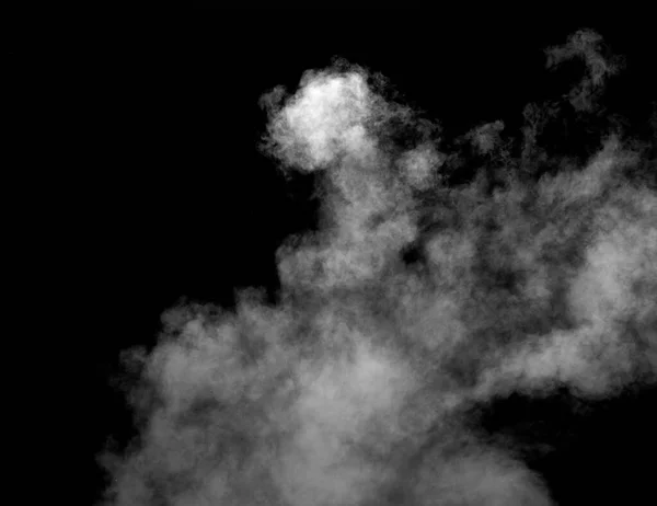 Primer Plano Humo Vapor Sobre Fondo Negro —  Fotos de Stock