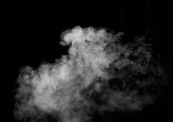 Primer Plano Humo Vapor Sobre Fondo Negro — Foto de Stock