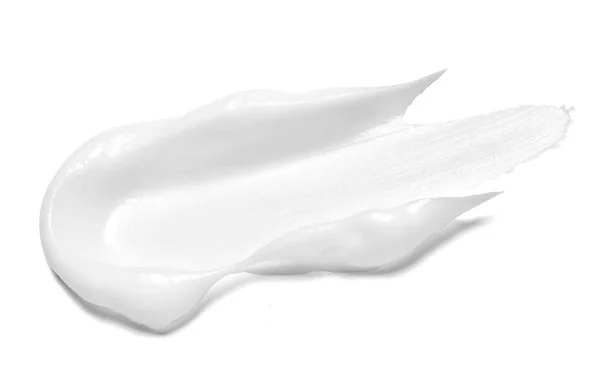 Close White Cream Sample White Background — Stock Photo, Image