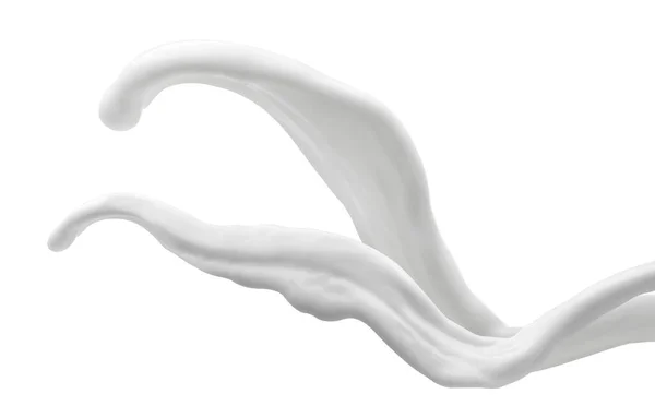 Close Milk Splash White Background — Stock Photo, Image