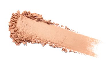 Beyaz arkaplanda yüz pudrasını kapat