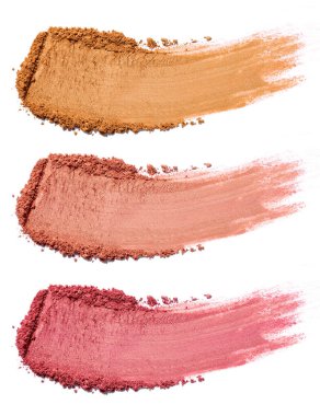 Beyaz arkaplanda yüz pudrasını kapat