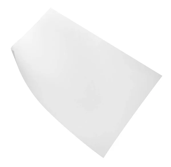Közelről Repülő Papírok Fehér Háttér — Stock Fotó