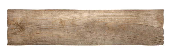 Zbliżenie Drewnianego Znaku Białym Tle — Zdjęcie stockowe