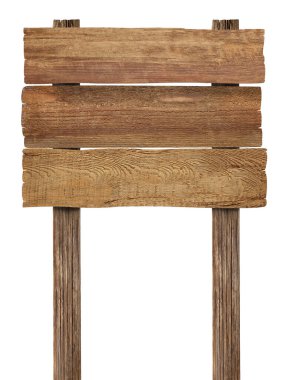 Beyaz arkaplanda ahşap bir tabelayı kapat