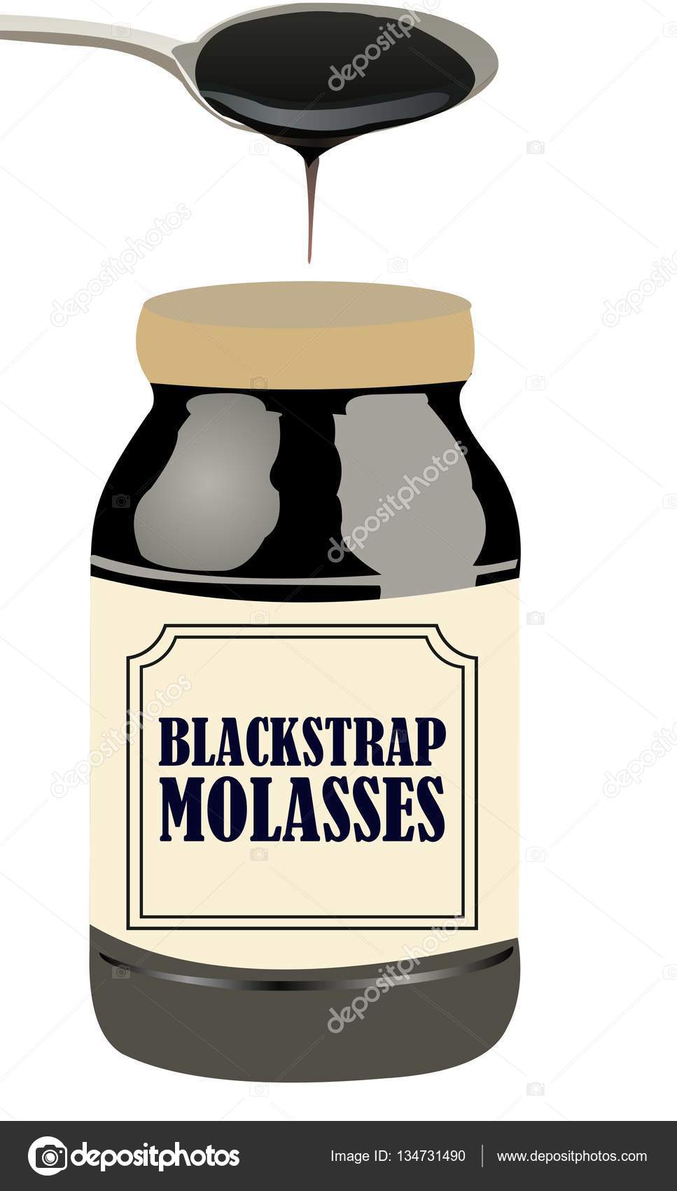 Blackstrap molasses in a bottle — Stock Vector © Sandalphonarts 134731490