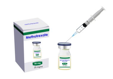 Metotreksat enjeksiyon ile şişe