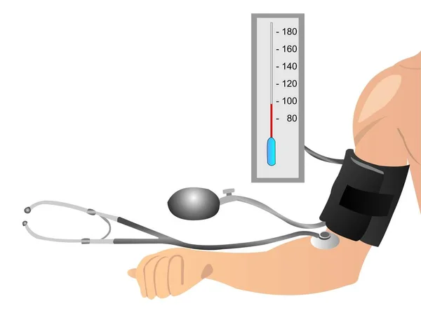 Övervakning av blodtryck — Stock vektor