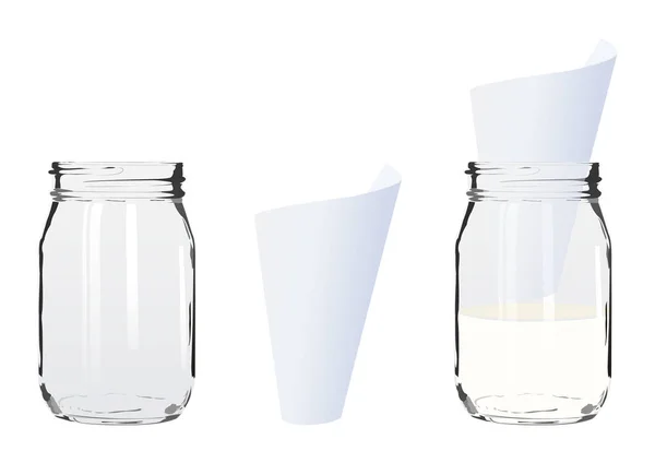 Suiker Water Trap in Mason Jar — Stockvector