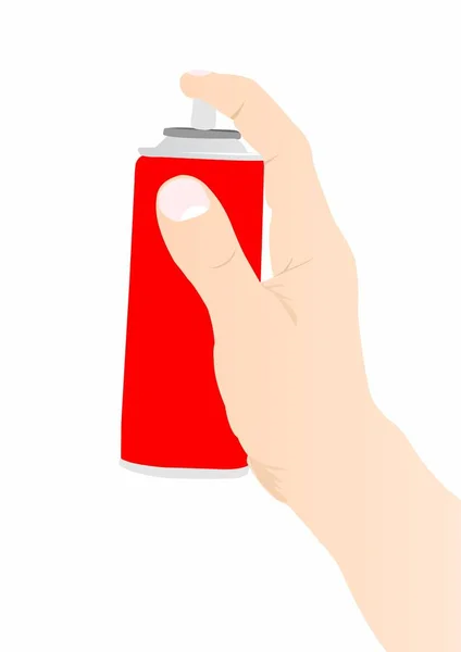 Pepperspray in handen — Stockvector