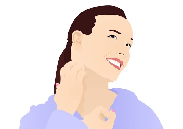 Girl having Irritated Skin