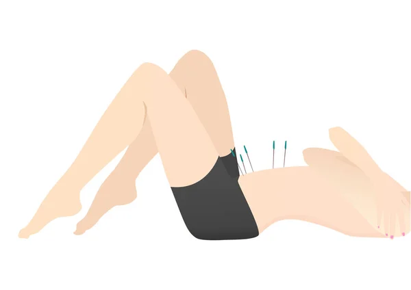 Akupunktur noktalarına mide için — Stok Vektör