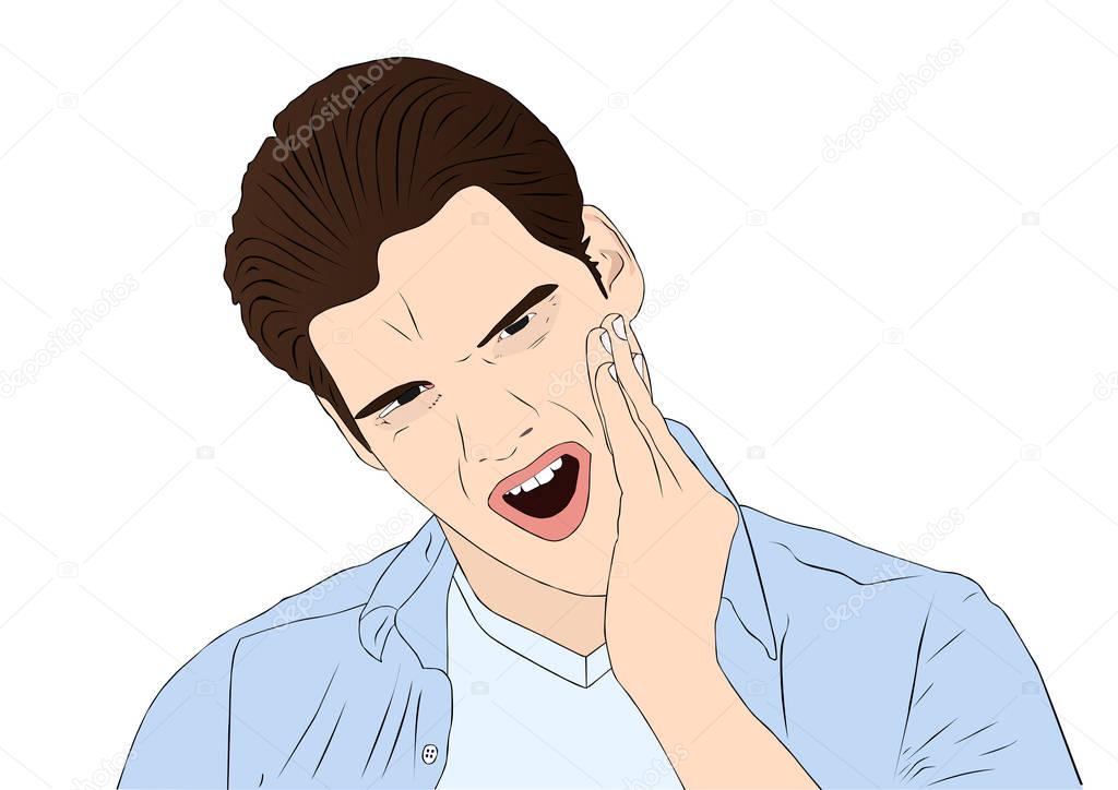 Man Suffering from Toothache