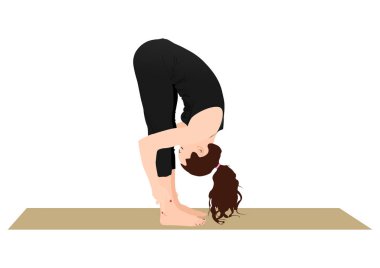 Standing Forward Bend Pose clipart
