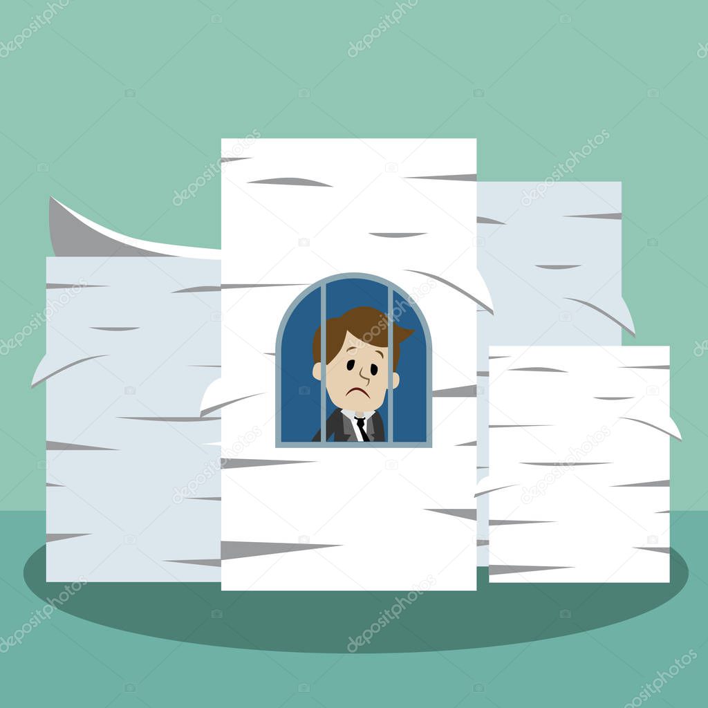 Businessman finding himself going to be busy. Documents preason. Manager has a lot of work