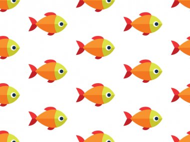 Vektör sorunsuz balık desen. Okyanus ya da akvaryum arka plan