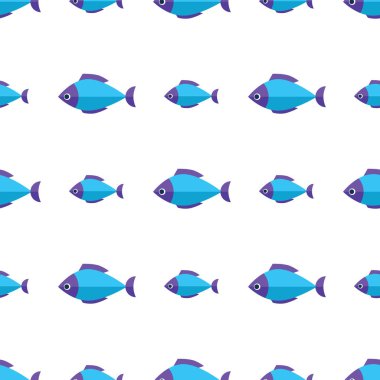 Vektör sorunsuz balık desen. Okyanus ya da akvaryum arka plan