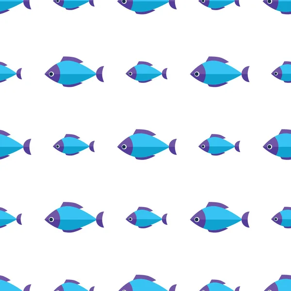Vector naadloze vis patroon. Oceaan of aquarium achtergrond — Stockvector