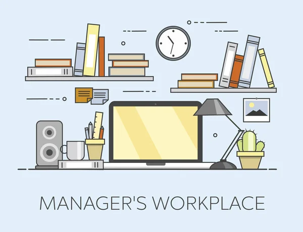 Modern işyeri ofis. Rahat ev ofis iç. Managre s işyeri