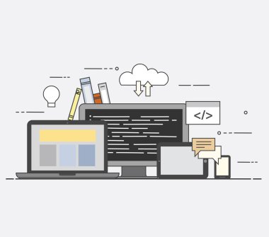 Bulut, Internet. Tüm aygıtlar için ortak depolama. Programlama