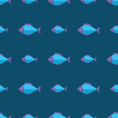 Vektör sorunsuz balık desen. Okyanus ya da akvaryum arka plan