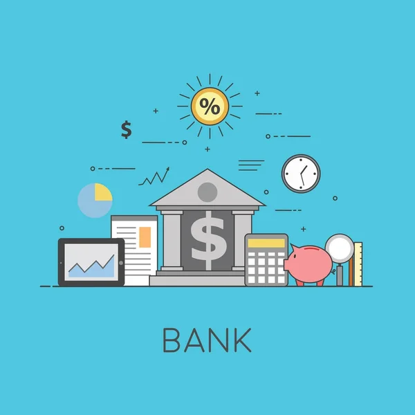 Banking and business. Financial market. Secure transactions and payments protection, the guarantee security of financial deposits, transactions and savings deposits — Stock Vector