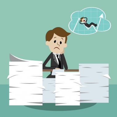 Çalışma ve başarı hakkında rüya iş adamı. Kar rüya stres ofis çalışanı.