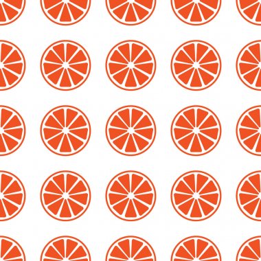 Portakal dilimleri vektör çizim ile Seamless Modeli