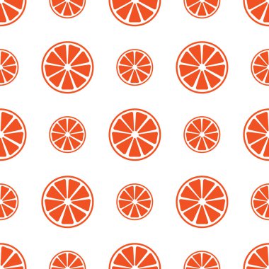 Portakal dilimleri vektör çizim ile Seamless Modeli