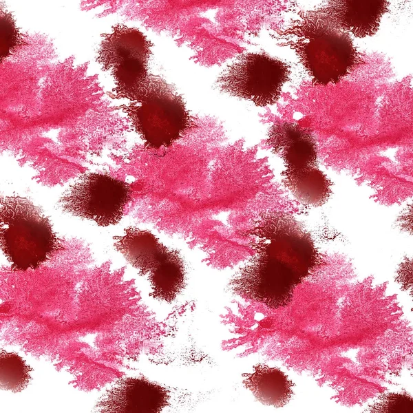 paint  splash pink, burgundy ink blot and white abstract art bru