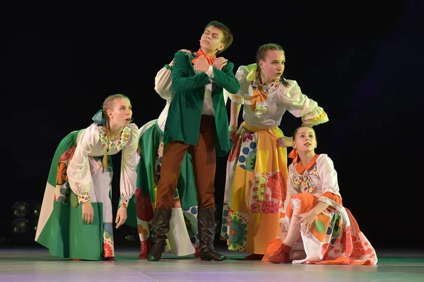 Rosja Petersburg 2018 Grupa Tańca Dla Dzieci Festiwalu Kwiaty Życia — Zdjęcie stockowe