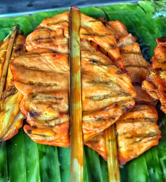 Grillowana pierś z kurczaka na kij Tajlandia — Zdjęcie stockowe
