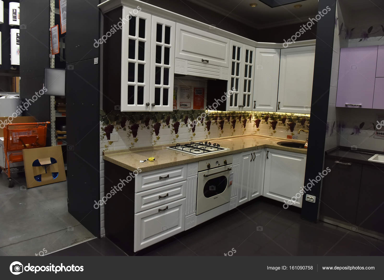 Russia Petersburg 2017 Kitchen Furniture Store Stock Editorial