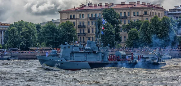 Rus Deniz Kuvvetleri günü o tören geçit töreni — Stok fotoğraf