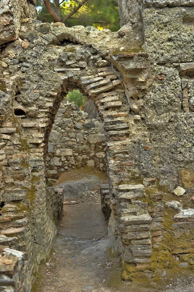 Gamla staden phaselis i antalya, Turkiet - arkeologi bakgrund — Stockfoto