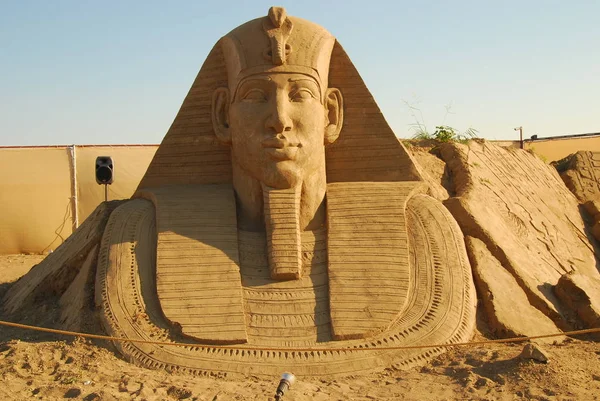 Turkey, Antalya, 24,07,2009 Exhibition of sand sculptures in the open air — Stock Photo, Image