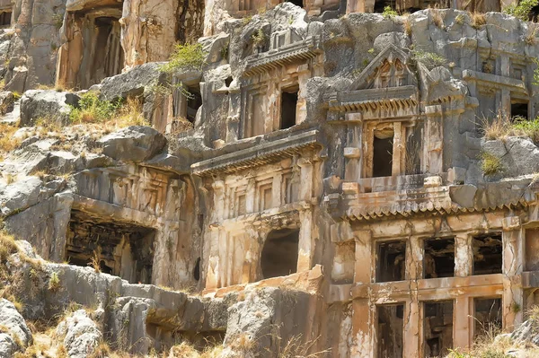 Turkey Dalyan 2014 Famous Lycian Tombs Ancient Caunos City Dalyan — Stock Photo, Image