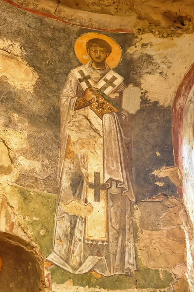 DEMRE, TURQUÍA - 13,07,2014 Frescos en la iglesia de San Nicolás (Santa Cláusula) en Demre, Turquía. Es una antigua iglesia bizantina. —  Fotos de Stock