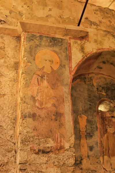 Demre トルコ 2014デムレの聖ニコラス教会でフレスコ画 サンタ条項 トルコ 古代ビザンツ時代の教会です — ストック写真