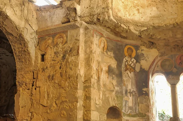 Demre Turquia 2014 Frescos Igreja São Nicolau Santa Cláusula Demre — Fotografia de Stock