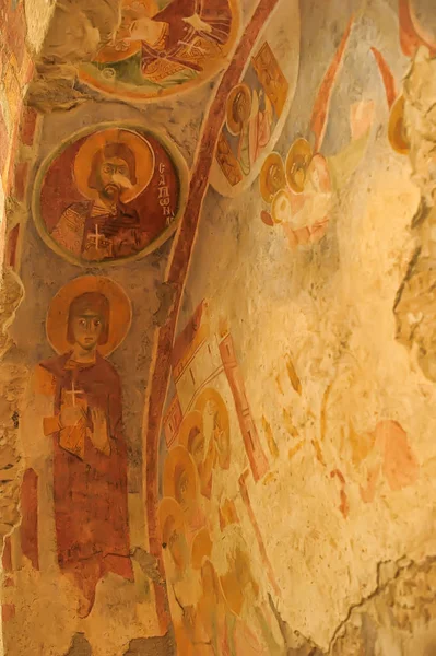 Demre Turkey 2014 Frescos Saint Nicholas Santa Clause Church Demre — 图库照片