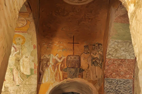 Demre Turkey 2014 Frescos Saint Nicholas Santa Clause Church Demre — стоковое фото