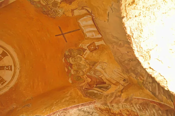 DEMRE, TURCHIA - 13.07,2014 Affreschi nella chiesa di San Nicola (Santa Clausa) a Demre, Turchia. E 'un'antica chiesa bizantina. — Foto Stock